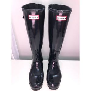 Hunter Tall Rain Boots w/ Adjustable Back